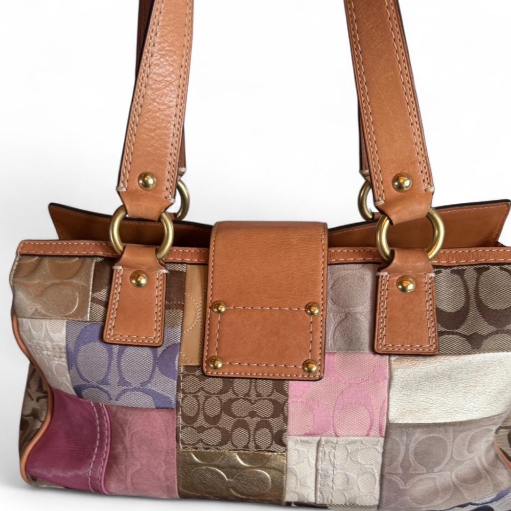 Coach Patchwork Leather legacy Tote Bag - Picture 4 of 6